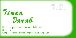 timea darab business card